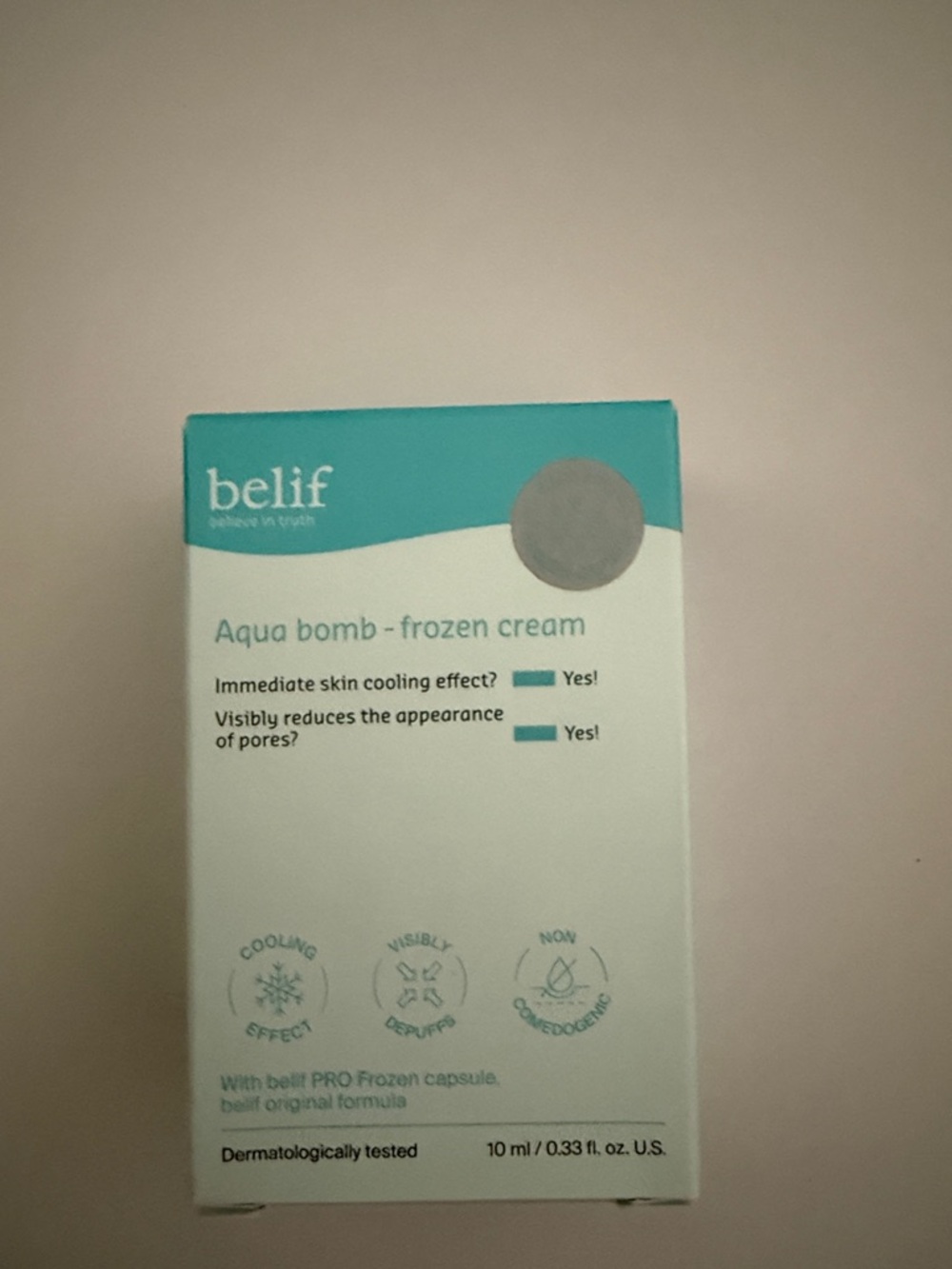 belif Aqua Bomb - Frozen Cream Moisturizer (Teal/White)